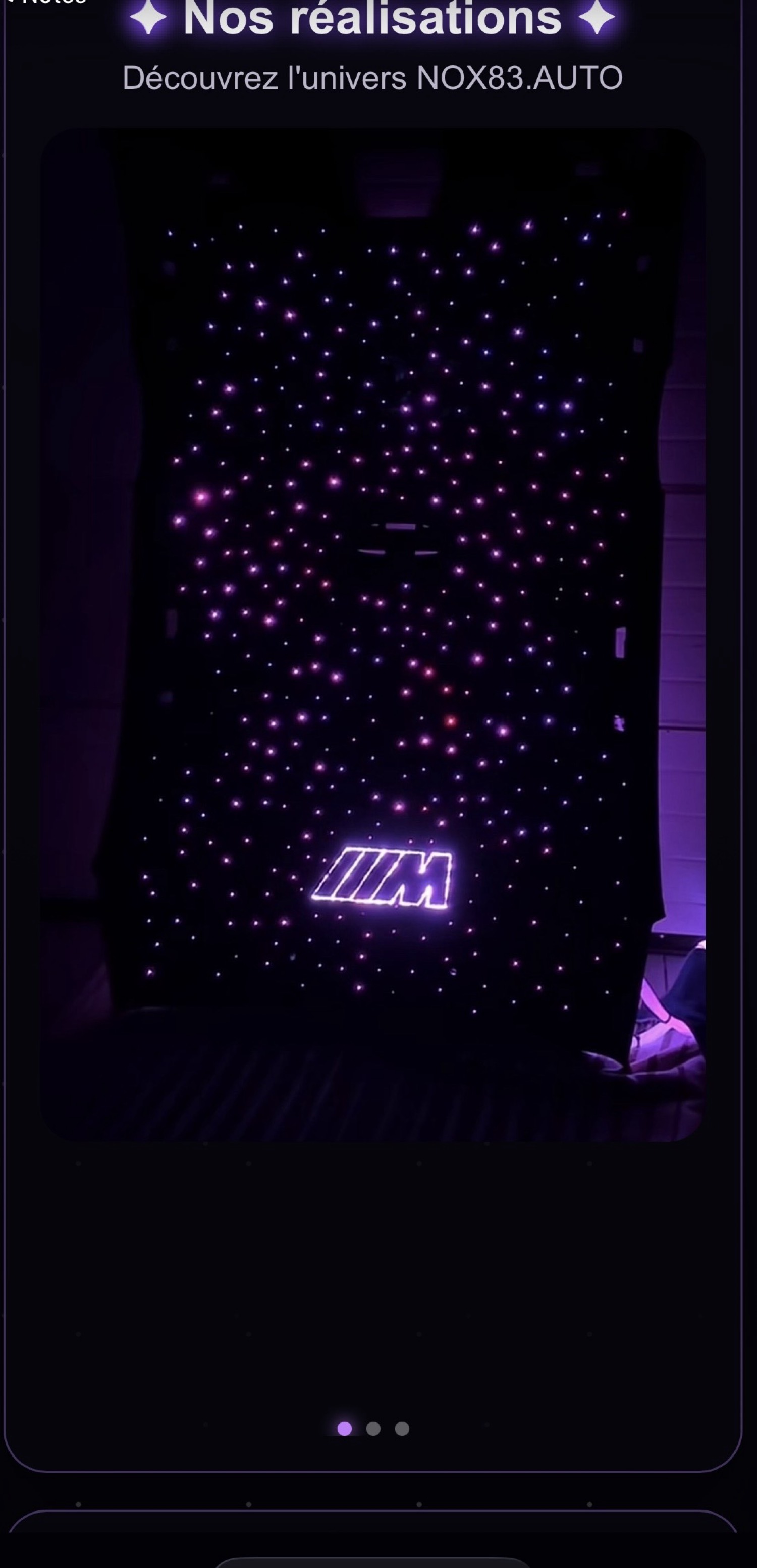NOX83.AUTO — Réalisations
